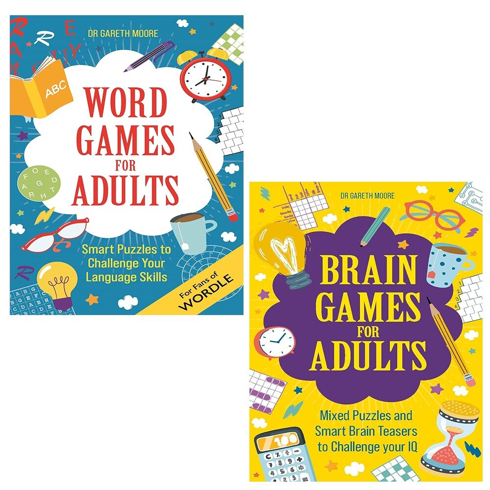 Gareth Moore Collection 2 Books Set Word Games for Adults,Brain Games for Adults