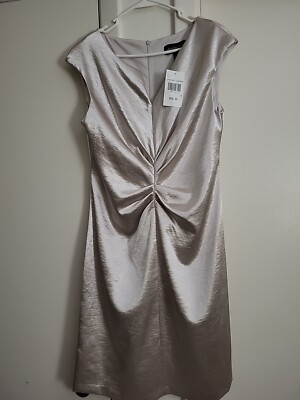 connected apparel dress 14 Champagne  Cap Sleeve  V Neck