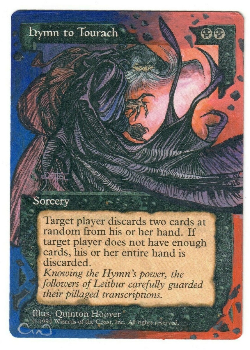 MTG_ Hymn to Tourach 4枚セット【拡張アート】 Hymn to Tourach Altered Full Art MTG Magic Legacy Old School