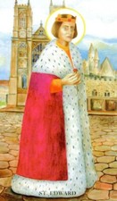 ST. EDWARD- Laminated Holy Cards. QUANTITY 25 CARDS