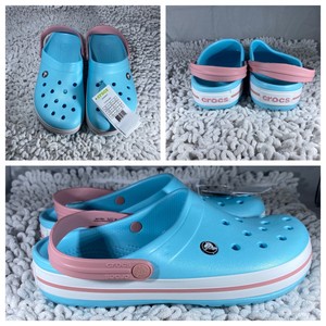 crocs ice blue white