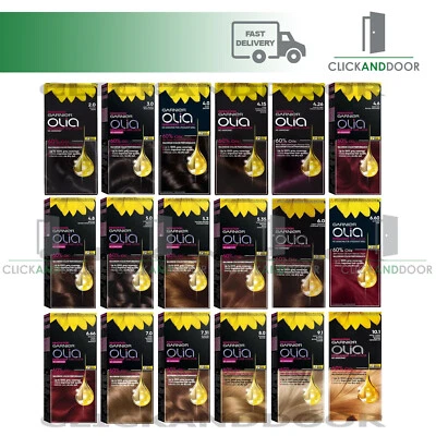 2 X Garnier olia, no ammonia permanent hair color with 60% oils Select Shade