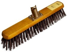 Groundsman Outdoor Builders Garden Cleaning PVC Stiff Brush Broom Head - 18"
