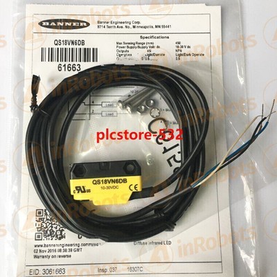 New BANNER QS18VN6DB Photoelectric Sensor *