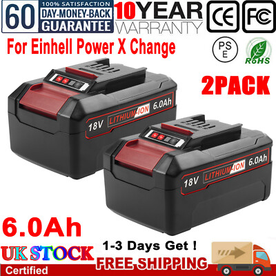 2X 6000mAh for Einhell 18v Power X-Change Lithium Battery