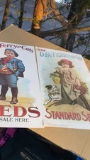 2 VINTAGE D.M. FERRY STANDARD SEED POSTERS 24" X 12"