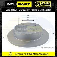 Fits Mercedes Sprinter 2006- VW Crafter 2006-2016 Intupart Rear Brake Disc #1