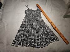 Old Navy Dress Womens Small S Black White Spaghetti Strap Geometric Top