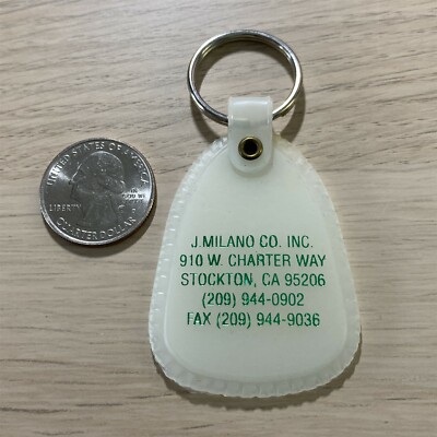 J Milano Co Stockton California Glow In The Dark Keychain Key Ring #41923