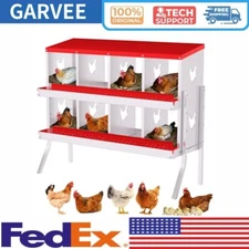 8 Compartment Chicken Nesting Box Nesting Boxes for Chickens Metal Laying Boxes
