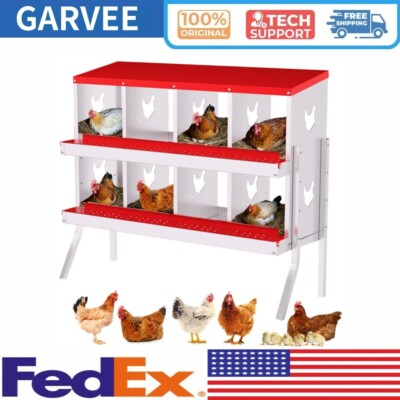  8 Compartment Chicken Nesting Box Nesting Boxes for Chickens Metal Laying Boxe