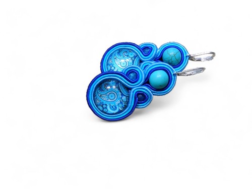 Ohrringe Technik soutache Kunsthandwerk , - Bild 2 von 7