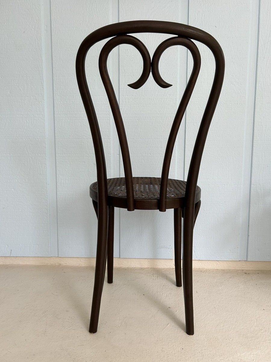 VTG Thonet BENTWOOD Bistro Cafe Chair W/ Cane Seat-Dark Walnut