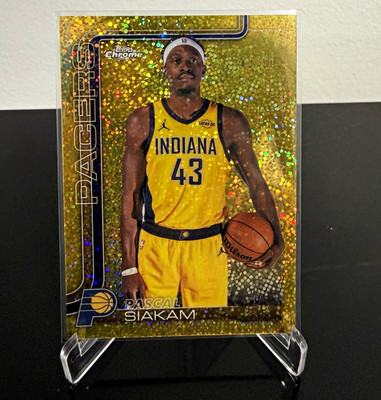 Topps Chrome Pascal Siakam Indiana Pacers #27  /50 JERSEY NUMBER MATCH 43