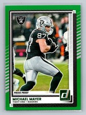 Michael Mayer 2025 Donruss #117 Press Proofs Green Las Vegas Raiders
