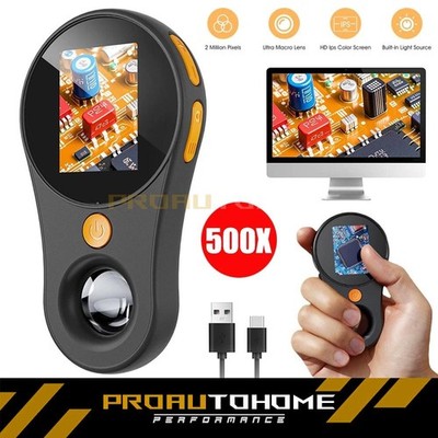500X Digital Microscope Handheld 2.0'' IPS Magnifying Glass Kids Marco Microscope