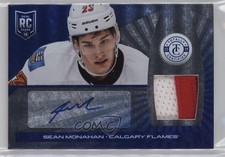 2013 Totally Certified Platinum Blue Prime Jerseys 12/25 Sean Monahan Auto 0s3