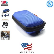 Earbud Carrying Case - Rectangle Shape Small Hard EVA Case, Mesh Inner Pocket...