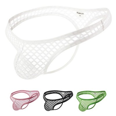 Herren Atmungsaktiv Mesh Netz G Strings Unterhose Niedriger Bund Bequem