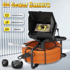 20M Sewer Pipe Inspection Camera, 4.3" Monitor Drain Sewer Pipeline Endoscope