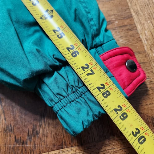 Giacca Unisex 80s 90s J Gallery Colorblock Snow Ski Down Winter Coat Jacket M - Picture 18 of 18