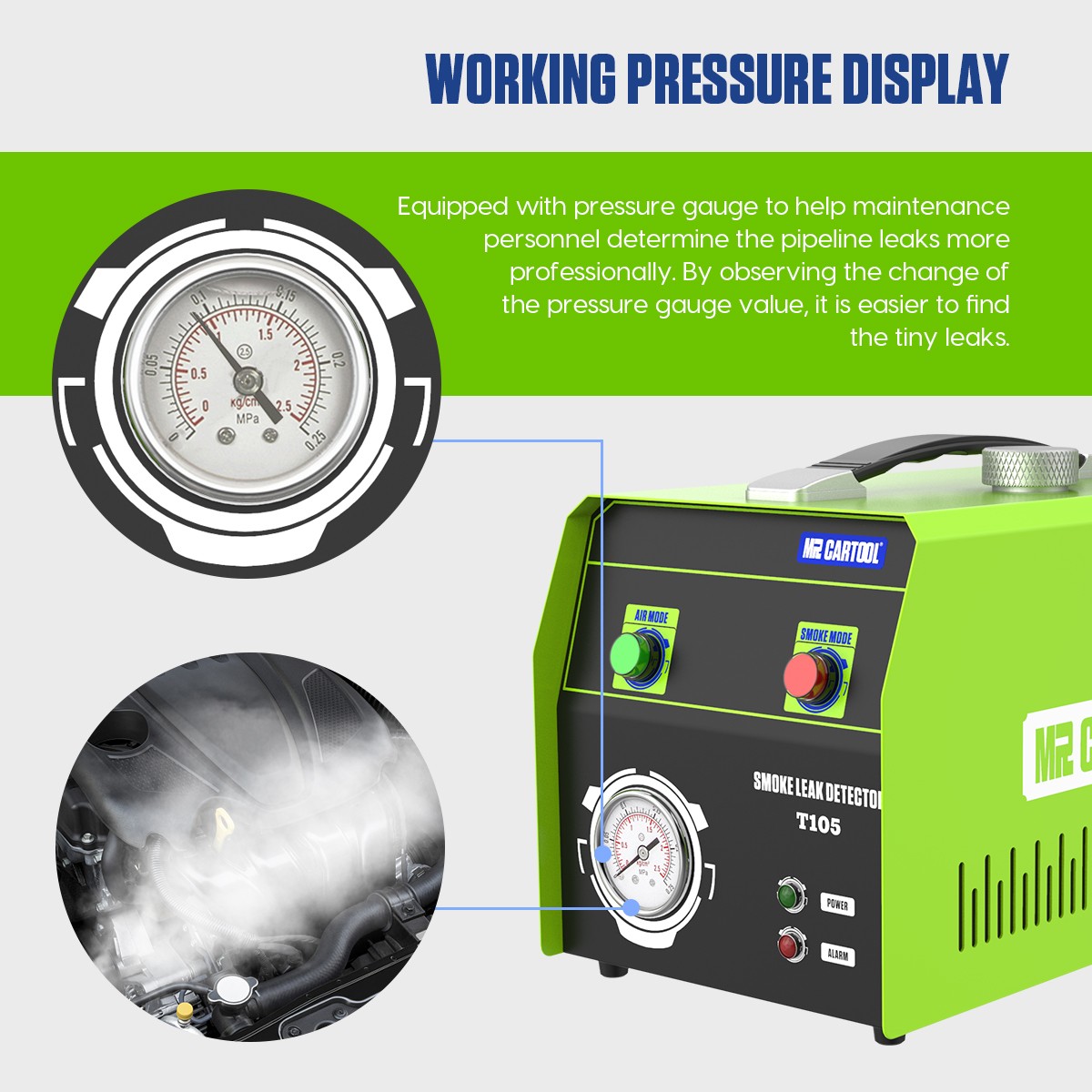 Smoke Leak Detector EVAP Machine Automotive Diagnostic Tool for Intake, Engine