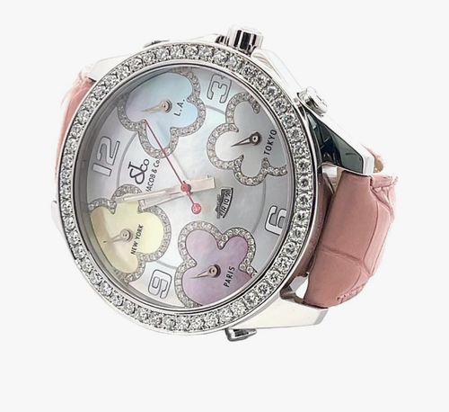 Unisexe Jacob & Co. Five Time Zone Jc Montre Diamant - Photo 6 sur 11