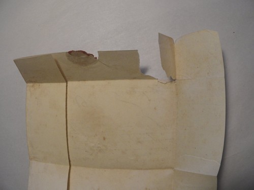 1837 Hungarian Folded Letter with Red Wax Seal and Handwritten Script - Picture 8 of 10