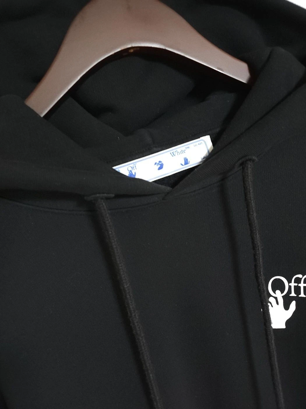 OFF WHITE Felpa con cappuccio freccia degradata bianco sporco OMBB034F21FLE002 130502715