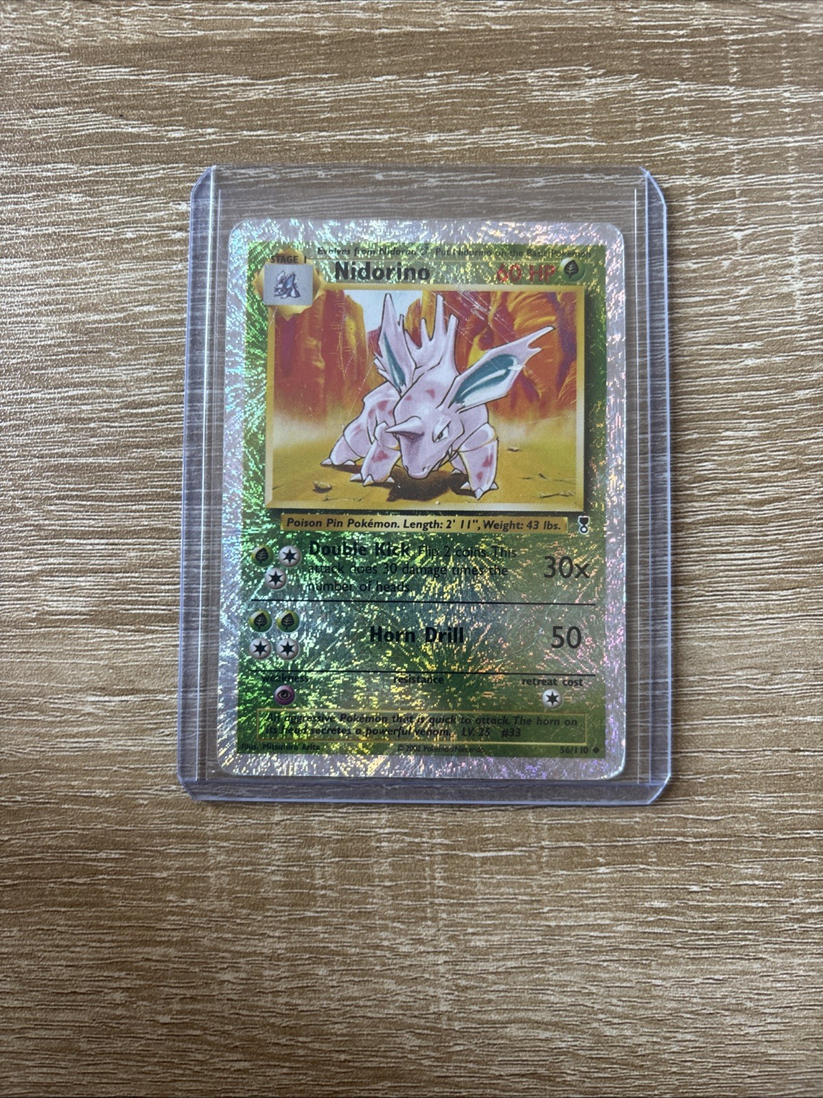 Nintendo Pokémon TCG Legendary Collection Nidorino 56/110 Reverse Holo Card 2002