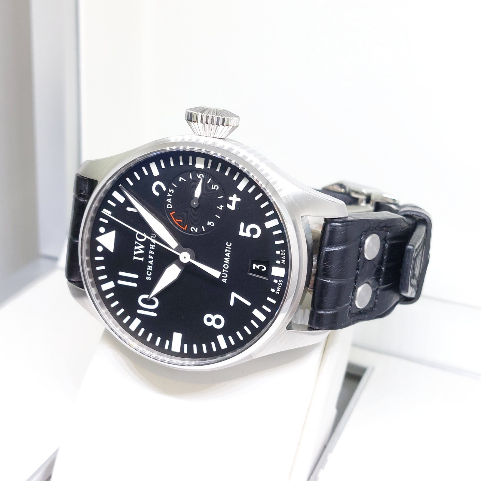 IWC 46mm Black Dial 7 Days Big Pilot REF: 500401 (Box & Cert-2012) image 2