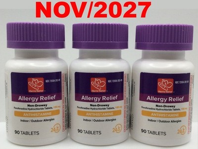 Harris Teeter 24-hour Indoor and Outdoor Allergy Relief 180 mg  180 Tablets 