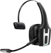 Trucker Bluetooth Headset, Wireless Headset with Mic for Work, Upgraded V5.3 Dua