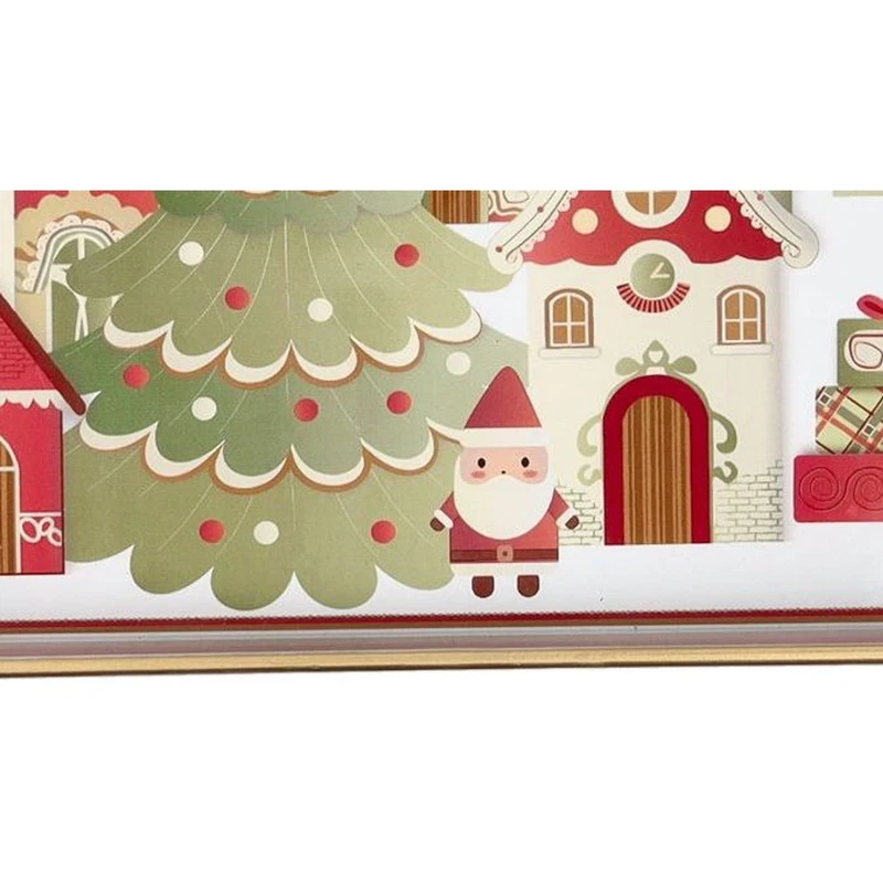 Vassoio Cabaret Natale 34x19 cm BRANDANI Villaggio in Festa Rettangolare Dolci, fotografia 8 di 9
