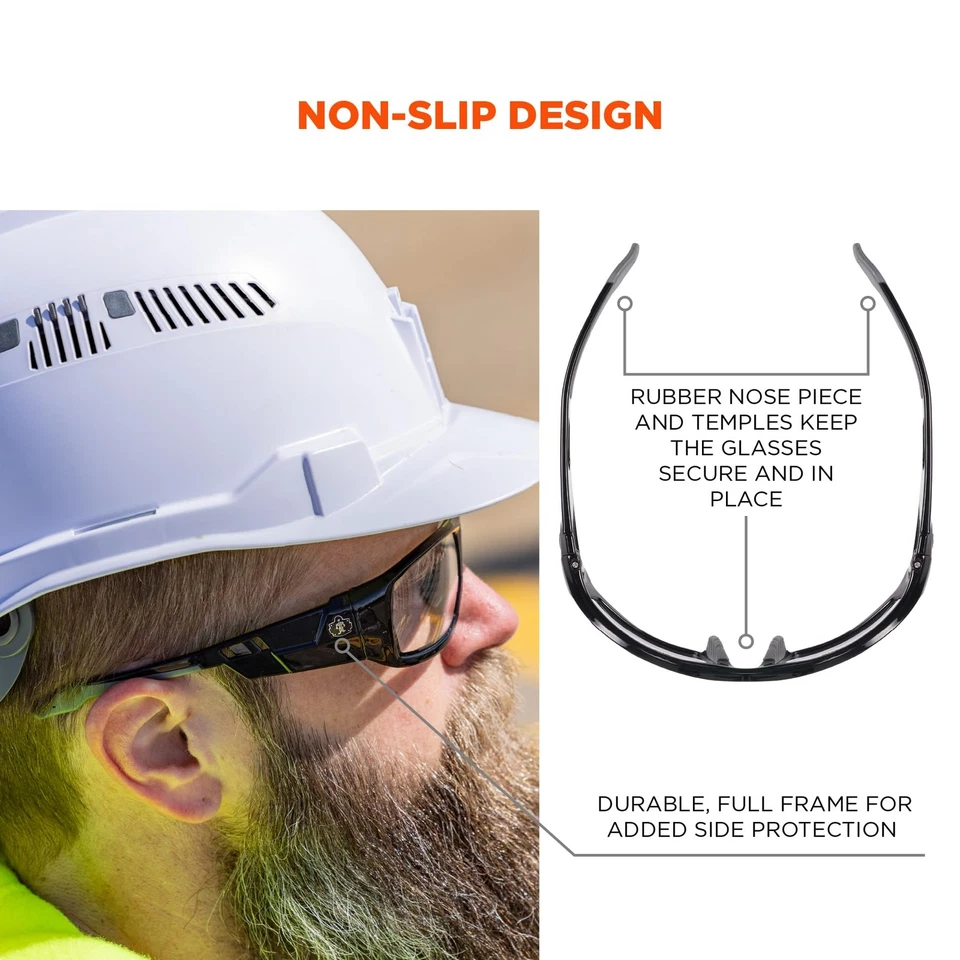 Gafas de seguridad Skullerz Odin - Marco gris mate, lente transparente Foto 4 de 4