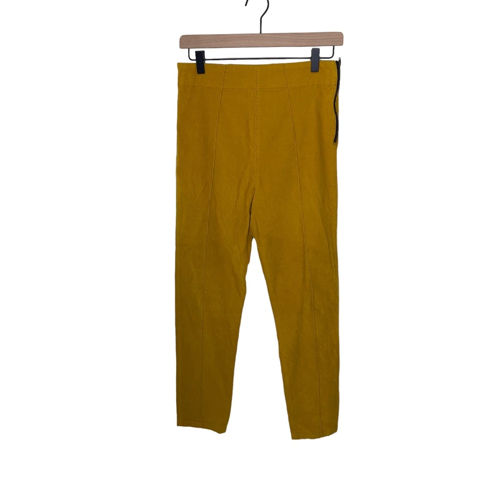 PRAIRIE UNDERGROUND Side Zip Corduroy Leggings Gold Mustard Yellow Size Medium - Image 2 of 4