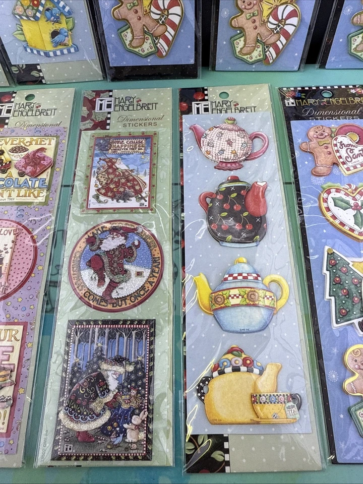 9 Mary Engelbreit Dimensional Stickers- Christmas And Other - Image 3 of 4