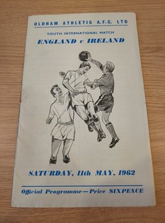 Rare 1962 Youth England v Ireland 11/5/62 George Best 1st International Game