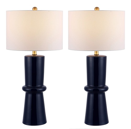 Lighting Collection Ellaria Modern Navy Blue Ceramic 31-inch Bedroom Living R... - Picture 3 of 7