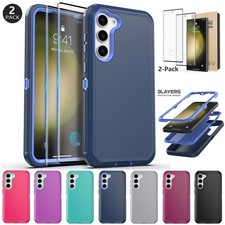 For Samsung Galaxy S23 Plus Heavy Duty Shockproof Case Cover / Screen Protector