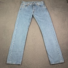 Levi  s 501 Original Fit Jeans Mens 30x32 Blue Denim Straight Leg Button Fly NEW