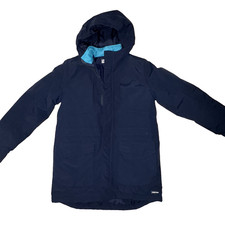 LANDS END Kids Sz L 14  Insulated Winter Squall Parka Waterproof NavyTeal Warm