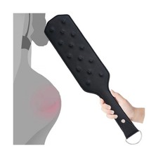 Leather SM Spanking Paddle Beat Ass Sex Flogger Paddle with Thorn BDSM and Ro...