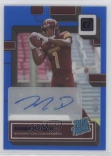 2022 Panini Clearly Donruss Rated Rookie Blue 30/99 Jahan Dotson #60 Auto v1x