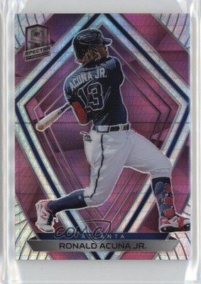 2020 Panini Chronicles Spectra Neon Pink Prizm /75 Ronald Acuna Jr #96 0qn