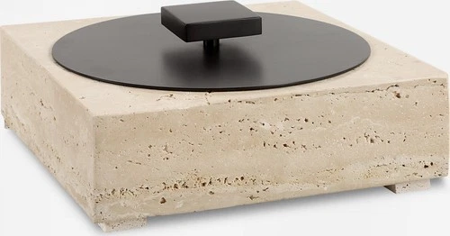 Uttermost 18196 Natural Luxe 4-1/2" Tall Iron and Travertine - Oil Rubbed Bronze - Picture 6 of 6