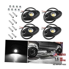 Truck Rock Lights - 4 Pods LED - IP67 Waterproof - Neon Rock White