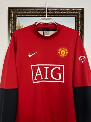 Vintage Nike AIG Manchester United Football Train Sweatshirt Track
