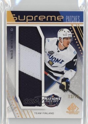 2025 Upper Deck SP Game Used Edition Team Finland 13/15 Niko Mikkola Patch 11jd