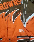Shark tooth Cleveland Browns Jacket Quilt Lining 2XL Vintage — photo 3
